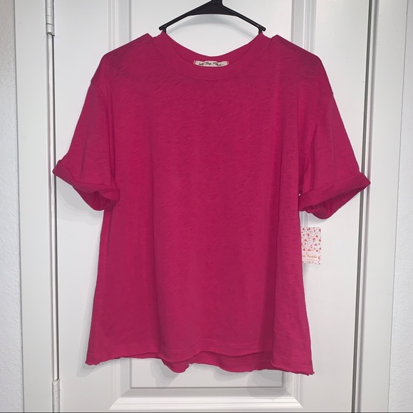 NWT Free People | Cassidy Pink Tee - Picture 5 of 11